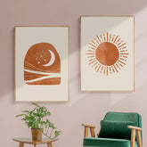 Affiches sur toile Boho Soleil et Lune